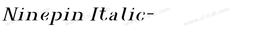 Ninepin Italic字体转换